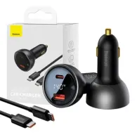 Baseus Superme USB încărcător auto, USB-C, 140W (negru)