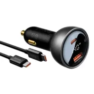Baseus Superme USB încărcător auto, USB-C, 140W (negru)