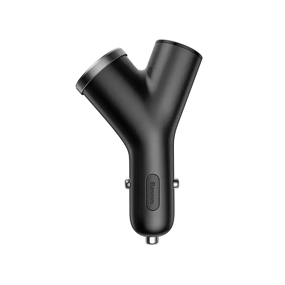 Baseus Y Type 2xUSB 3.4A 40W încărcător auto (negru)