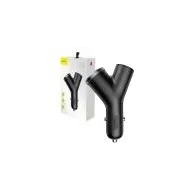 Baseus Y Type 2xUSB 3.4A 40W încărcător auto (negru)