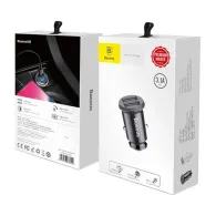 Încărcător auto Baseus Grain 2x USB 5V 3.1A (negru)
