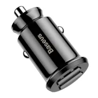 Încărcător auto Baseus Grain 2x USB 5V 3.1A (negru)