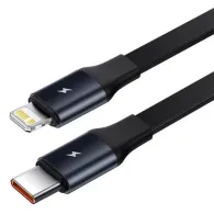 Încărcător de mașină Baseus Enjoyment cu cabluri USB-C + Lightning 3A, 30 W (negru)