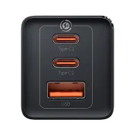 Baseus GaN5 Pro 2xUSB-C + încărcător de rețea USB, 65W (negru)
