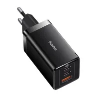 Baseus GaN5 Pro 2xUSB-C + încărcător de rețea USB, 65W (negru)
