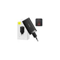 Baseus GaN5 Pro 2xUSB-C + încărcător de rețea USB, 65W (negru)