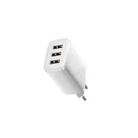 Baseus Încărcător rapid compact, 3x USB, 17W (alb)