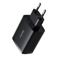 Baseus Încărcător rapid compact, 3x USB, 17W (negru)