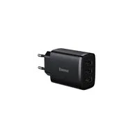 Baseus Încărcător rapid compact, 3x USB, 17W (negru)
