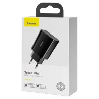 Baseus Speed Mini încărcător rapid, USB-C, PD, 3A, 20W (negru)