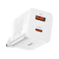 Baseus Super Si Pro Quick Charger USB + USB-C 30W încărcător de rețea (alb)