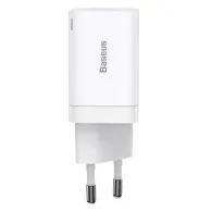 Baseus Super Si Pro Quick Charger USB + USB-C 30W încărcător de rețea (alb)