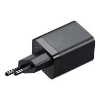 Baseus Super Si Pro Quick Charger USB + USB-C 30W încărcător de rețea (negru)
