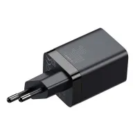 Baseus Super Si Pro Quick Charger USB + USB-C 30W încărcător de rețea (negru)