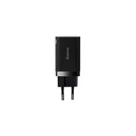 Baseus Super Si Pro Quick Charger USB + USB-C 30W încărcător de rețea (negru)