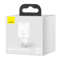 Baseus Super Si Quick Charger 1C 20W încărcător de rețea (alb)