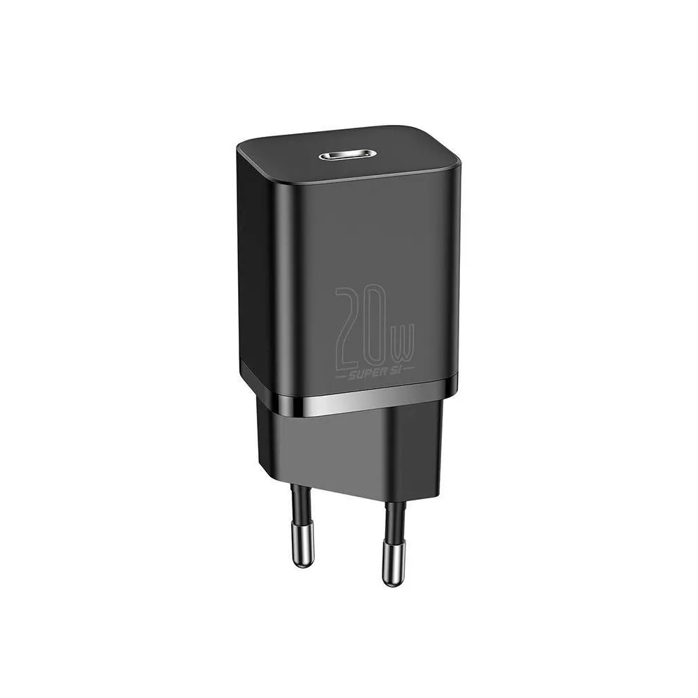 Baseus Super Si Quick Charger 1C 20W încărcător de rețea (negru)