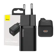 Baseus Super Si Quick Charger 1C 25W încărcător de rețea (negru)