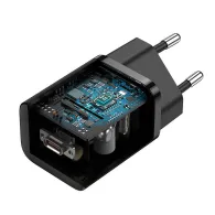 Baseus Super Si Quick Charger 1C 25W încărcător de rețea (negru)