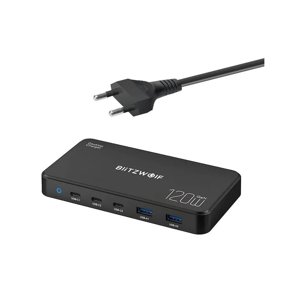 Blitzwolf BW-i100 5in1 încărcător de rețea 120W