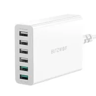 Blitzwolf BW-S15 6x încărcător USB, QC 3.0, 60W (alb)