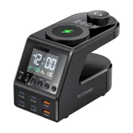 Ceas cu alarmă Blitzwolf BW-FW10 cu încărcător 2xUSB-A, 4xUSB-C, 240W