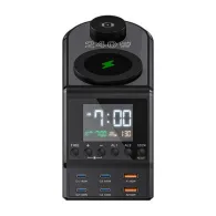 Ceas cu alarmă Blitzwolf BW-FW10 cu încărcător 2xUSB-A, 4xUSB-C, 240W