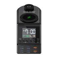 Ceas cu alarmă Blitzwolf BW-FW10 cu încărcător 2xUSB-A, 4xUSB-C, 240W