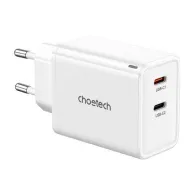 Choetech PD6013, GaN, 2x USB-C, încărcător de rețea PD65W (alb)