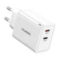 Choetech PD6013, GaN, 2x USB-C, încărcător de rețea PD65W (alb)