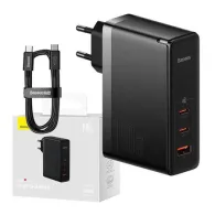 Încărcător Baseus GaN5 Pro 2xUSB-C + USB, 140W (negru)