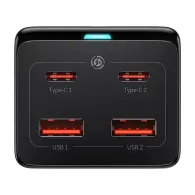 Încărcător de perete Baseus GAN3 Pro 2xUSB + 2xUSB-C + AC, 100W (Negru)