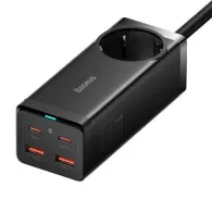 Încărcător de perete Baseus GAN3 Pro 2xUSB + 2xUSB-C + AC, 100W (Negru)