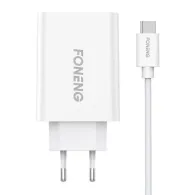 Încărcător de rețea Foneng EU43, 1x cablu USB + USB C