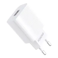 Încărcător de rețea Foneng, EU28, 1x USB, QC 3.0 + USB + cablu USB tip C