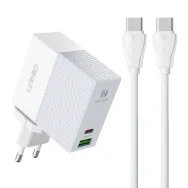 Încărcător de rețea LDNIO A2620C USB, USB-C 65W + cablu USB-C - USB-C