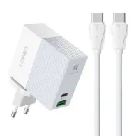 Încărcător de rețea LDNIO A2620C USB, USB-C 65W + cablu USB-C - USB-C