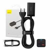 Încărcător rapid Baseus GaN3 Pro, 2x USB-C, 2x USB, 65W (negru)