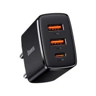 Încărcător rapid compact Baseus 2xUSB, USB-C, PD, 3A, 30W