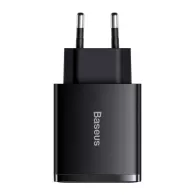 Încărcător rapid compact Baseus 2xUSB, USB-C, PD, 3A, 30W