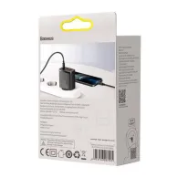 Încărcător rapid compact Baseus 2xUSB, USB-C, PD, 3A, 30W