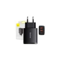 Încărcător rapid compact Baseus 2xUSB, USB-C, PD, 3A, 30W