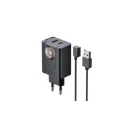 McDodo CH-3700 30W încărcător 2 în 1 USB-C+A, negru