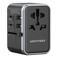 Vention FJFB0 GaN 2xUSB-C 2xUSB-A Adaptor universal de călătorie 65W (negru)