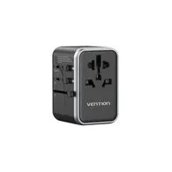 Vention FJFB0 GaN 2xUSB-C 2xUSB-A Adaptor universal de călătorie 65W (negru)