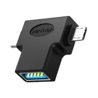 Adaptor OTG USB 3.0 la USB-C și Micro USB Vention CDIB0