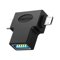 Adaptor OTG USB 3.0 la USB-C și Micro USB Vention CDIB0