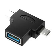 Adaptor OTG USB 3.0 la USB-C și Micro USB Vention CDIB0