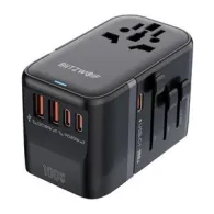 Blitzwolf BW-TA2 5-in-1 Adaptor de călătorie 2xUSB PD + 2xC QC + C GaN 100W