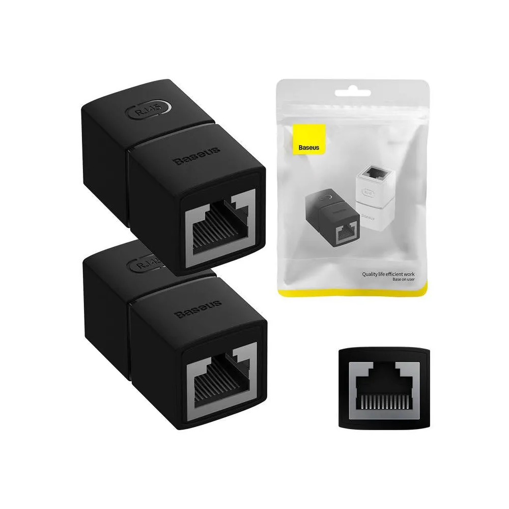 Conector de rețea Baseus, 2 bucăți, seria AirJoy (negru)